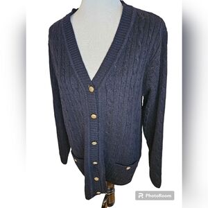 Vintage White Stag black Cardigan size XL.